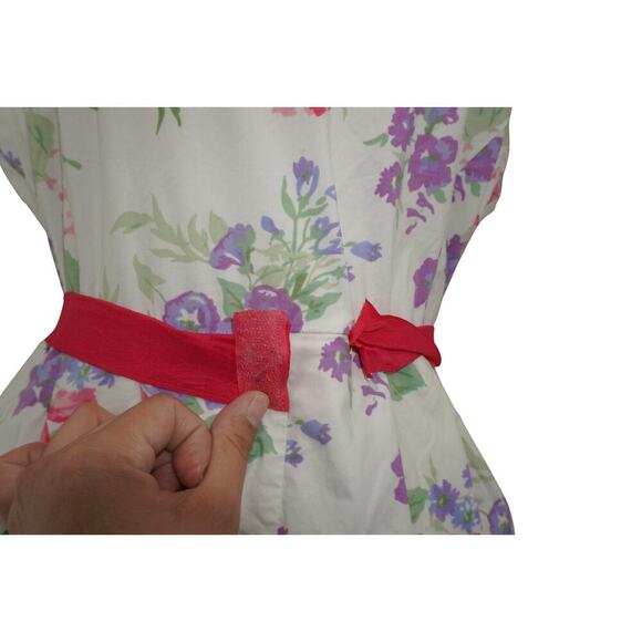Vintage Chadwick’s Floral Dress Size 14P Button Front Garden Party Cottagecore - Picture 6 of 13